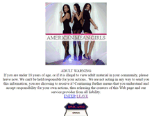 Tablet Screenshot of americanmeangirls.com